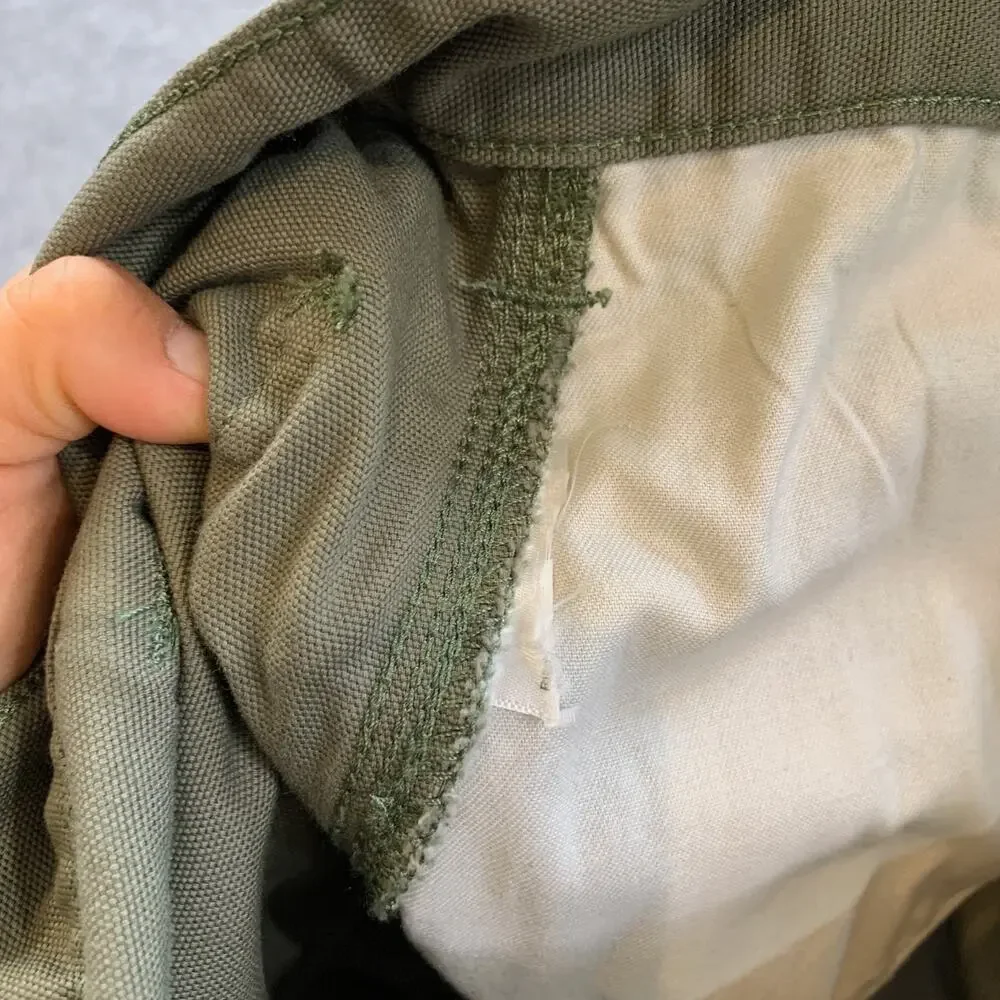 Carhartt Shorts Mens 34 Ivy Green Loose Fit Cotton Canvas Cargo Pockets Work